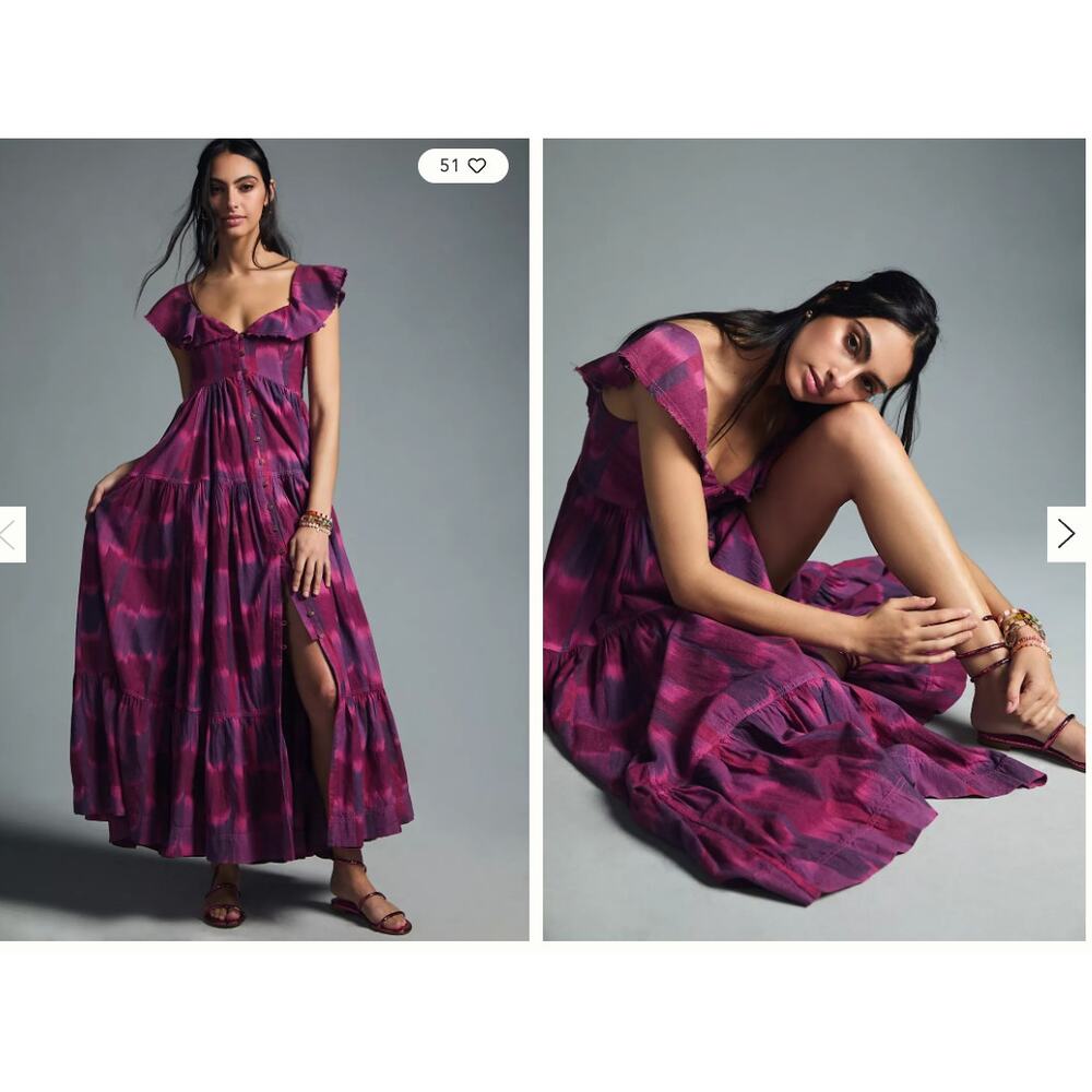 Pilcro Flutter Sleeve Midi